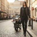 Pantaloni da motociclista con protezioni Protezioni rigide per ginocchia e cosce Imbottitura sui fianchi Vita elastica Poliestere Unisex Neri 5
