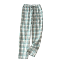 Pantaloni da pigiama da donna a motivo tartan con pantaloni lunghi e vita regolabile in cotone per uso domestico e sonno con taglio comodo 2