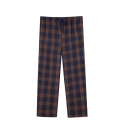 Pantaloni da pigiama da uomo a quadri con lunghe gambe, vita elastica e cordino, cotone e poliestere, per uso domestico e sonno 4