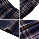 Pantaloni da pigiama da uomo lunghi a motivo scozzese con elastico in vita in cotone e poliestere blu scuro per un sonno confortevole e uso domestico 3