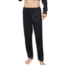 Pantaloni da pigiama da uomo lunghi superficie liscia e lucida vita elastica poliestere elastan comodo sonno uso domestico 3