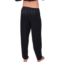 Pantaloni da pigiama da uomo lunghi superficie liscia e lucida vita elastica poliestere elastan comodo sonno uso domestico 4