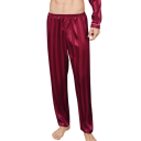 Pantaloni da pigiama da uomo lunghi superficie liscia e lucida vita elastica poliestere elastan comodo sonno uso domestico 5