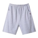 Pantaloni da pigiama da uomo unicolore pantaloni corti vita elastica tasche cotone poliestere uso domestico sonno comfort 5