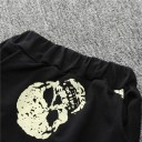 Pantaloni da ragazzo con stampa di teschi - Neri 3