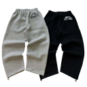 Pantaloni da uomo in tinta unita con tasche e stampa di CD, poliestere, spandex, vestibilità comoda con cordoncino, design moderno 4