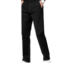 Pantaloni de bărbați eleganți cu buzunare, uni, tăietură dreaptă, BUMBAC SPANDEX, confortabili pentru bărbați la birou și la evenimente festive 3