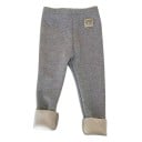 Pantaloni de iarnă pentru copii din pluș Unisex Pantaloni din poliester călduroși cu talie elastică și ursuleț drăguț pe lateral 10
