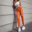 Pantaloni de jogger pentru femei portocalii 2