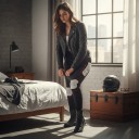 Pantaloni de motociclist cu protecții pentru genunchi și coapse Protecție pentru coccis Pantaloni cu umplutură Talie elastică Poliester Unisex 11