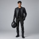 Pantaloni de motociclist cu protecții Protecții rigide pentru genunchi și coapse Umplutură pentru șolduri Talie elastică Poliester Unisex Negru 3
