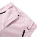 Pantaloni de schi pentru femei cu buzunare cu fermoar și pantaloni lărgi roz pentru schi pe pârtie și sporturi de iarnă 6