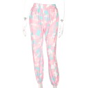 Pantaloni de trening de camuflaj pentru femei roz 1