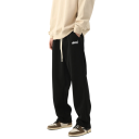 Pantaloni de trening pentru bărbați uni cu imprimeu pe lateral, cu șnur și buzunare, din poliester. Confortabili pentru timpul liber și activități sportive. 7