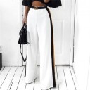Pantaloni de trening pentru femei cu dungi A393 6