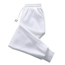 Pantaloni de trening pentru femei cu elastic în talie și șnur de strângere, cu pantaloni îngustați, manșete rib și buzunare 3