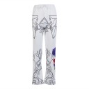 Pantaloni de trening pentru femei cu imprimeu A210 2