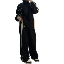 Pantaloni de trening pentru femei Uni cu dungi Pe șnur Material poliester Pantaloni confortabili pentru uz zilnic 3