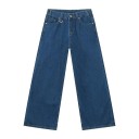 Pantaloni din denim bărbătești, cu croială dreaptă și lejeră, cu picioare largi, blugi casual pentru oraș și timp liber, croială confortabilă din denim 2