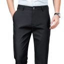Pantaloni eleganti da uomo a gamba dritta Pantaloni in stile Smart Casual Taglio comodo per occasioni formali e informali 2