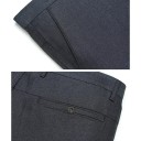 Pantaloni eleganți pentru bărbați cu buzunare, croi drept, uni, pantaloni stilați pentru bărbați pentru muncă, birou și evenimente festive 4