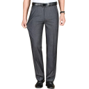 Pantaloni eleganți pentru bărbați cu buzunare, croi drept, uni, pantaloni stilați pentru bărbați pentru muncă, birou și evenimente festive 5