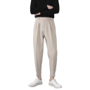Pantaloni eleganți pentru bărbați cu buzunare Unicolor Croi drept Elegant Pantaloni confortabili pentru bărbați la birou și la evenimente 4
