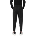 Pantaloni eleganți pentru bărbați cu buzunare Unicolor Croi drept Elegant Pantaloni confortabili pentru bărbați la birou și la evenimente festive 2