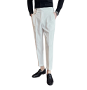 Pantaloni eleganți pentru bărbați cu buzunare Unicolor Eleganți croi drept POLIESTER Pantaloni confortabili și rezistenți pentru bărbați la birou, în birou și la evenimente formale 3