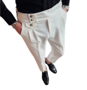 Pantaloni eleganți pentru bărbați cu buzunare Unicolor Eleganți croi drept POLIESTER Pantaloni confortabili și rezistenți pentru bărbați la birou, în birou și la evenimente formale 6