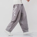 Pantaloni harem da uomo con uccelli F1481 2