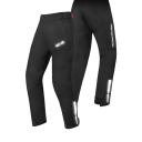 Pantaloni impermeabili unisex cu talie ajustabilă părți întărite nylon bumbac negru pentru mers cu motocicleta 3