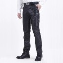 Pantaloni in pelle neri da uomo 1