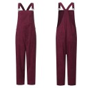 Pantaloni in velluto a coste da donna con bretelle 4