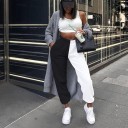 Pantaloni jogger da donna bianco e nero 2