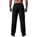 Pantaloni larghi da uomo con vita elastica e cordino regolabile alle caviglie, arricchiti da un lampasso a contrasto lungo i lati e tasche laterali 7