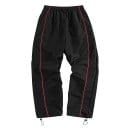 Pantaloni larghi da uomo con vita elastica e cordino regolabile alle caviglie, arricchiti da un lampasso a contrasto lungo i lati e tasche laterali 2