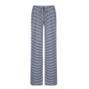 Pantaloni largi cu dungi casual pentru femei, cu șireturi, confortabili, din in, cu talie elastică, respirabili, pentru primăvară și vară 4