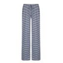 Pantaloni largi cu dungi casual pentru femei, cu șireturi, confortabili, din in, cu talie elastică, respirabili, pentru primăvară și vară 4