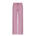 Pantaloni largi cu dungi casual pentru femei, cu șireturi, confortabili, din in, cu talie elastică, respirabili, pentru primăvară și vară 3