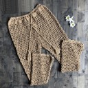 Pantaloni lavorati a maglia da donna P792 3