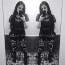 Pantaloni neri da donna con scritte 3