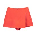 Pantaloni scurți asimetrici cu talie înaltă pentru femei, cu fermoar lateral, eleganți, de culoare solidă, vintage, scurți eleganți de vară, casual 15