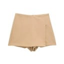 Pantaloni scurți asimetrici eleganți pentru femei, cu efect de fustă. Fustă scurtă elegantă pentru ținute de zi cu zi și de zi cu zi. Croială 1