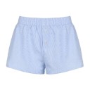 Pantaloni scurți casual lejeri cu dungi pentru femei, cu nasturi, confortabili, cu talie înaltă, de vară, eleganți, cu dungi, pentru timpul liber 2
