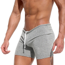 Pantaloni scurți casual pentru bărbați, respirabili, croială confortabilă, șnur de strângere în talie, material ușor pentru purtare 6
