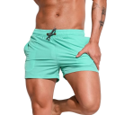 Pantaloni scurți de baie pentru bărbați Uni cu șnur și buzunare din Nylon Spandex Rapid uscare Costume de baie de vară pentru apă 2