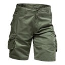 Pantaloni scurți de bumbac largi pentru bărbați, cu buzunare multiple, confortabili până la genunchi, pentru drumeții de vară și pantaloni 4