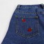 Pantaloni scurți de damă din denim cu buburuze J1084 8