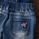 Pantaloni scurți din denim pentru fete cu lac J610 4